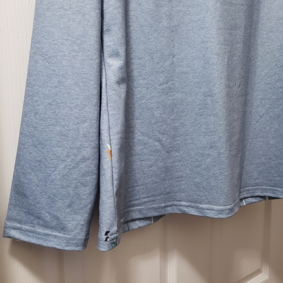 NoraCora L Long Sleeve Light Blue Blouse - Picture 12 of 12